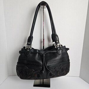 Brighton Lolita Masterpiece 3D Black w/Brwn Accents Y2K Purse Shoulder Bag